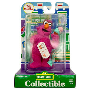 Sesame Street Telly Monster Collectible PVC Figure Tyco Vintage 1997 NRFB New